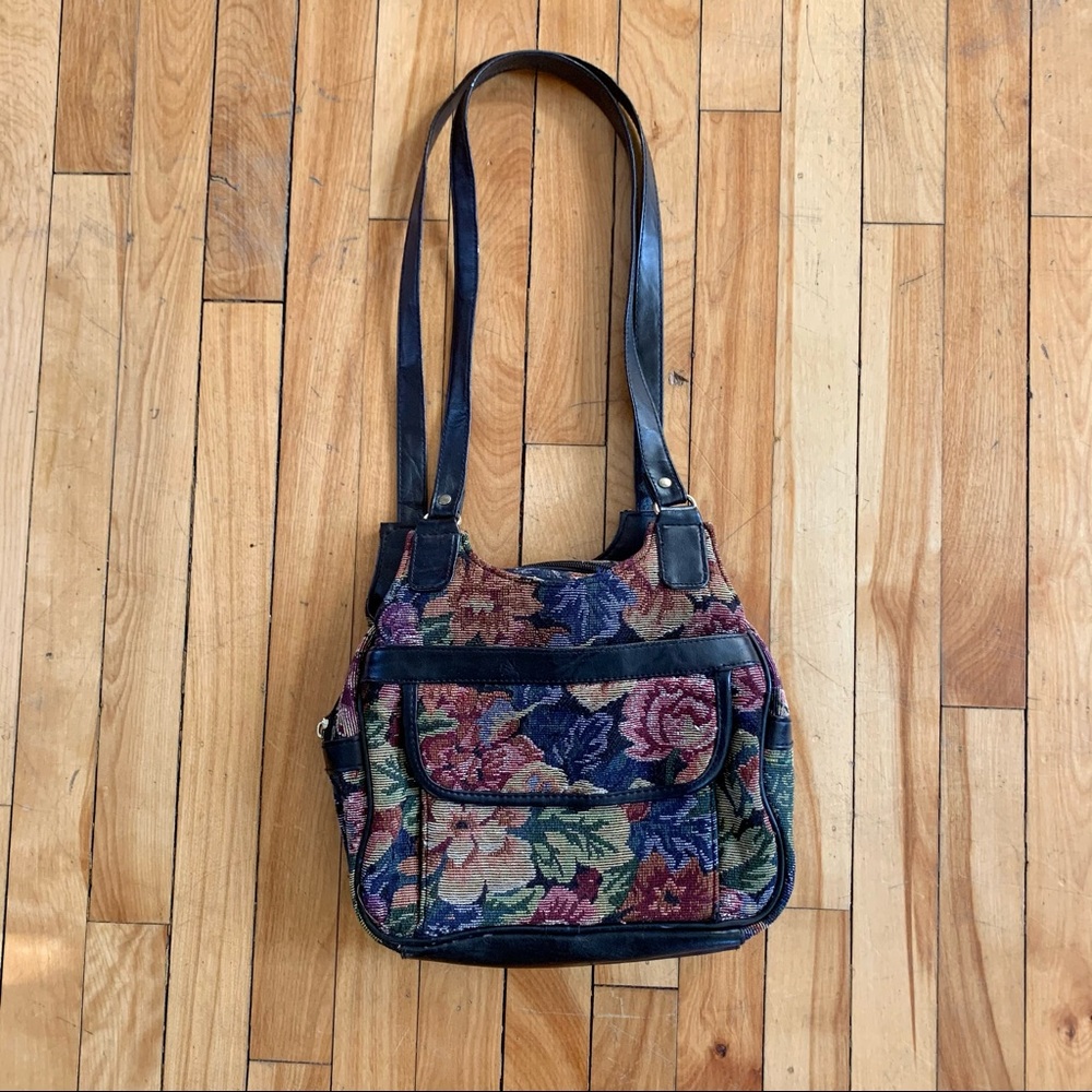 Vintage Woven Floral Purse